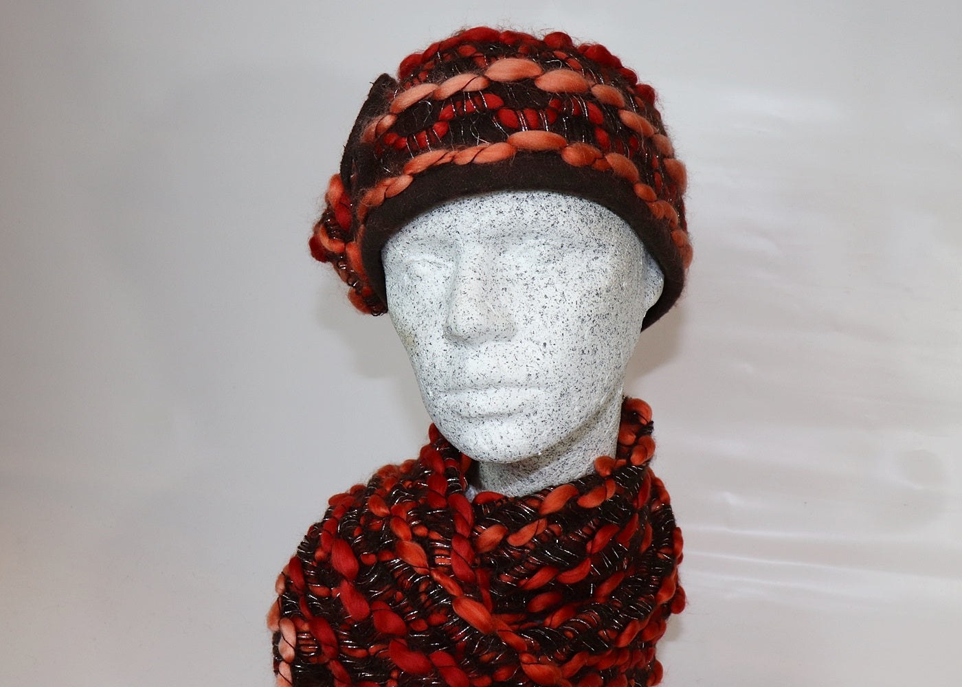 Knit set rust with lurex