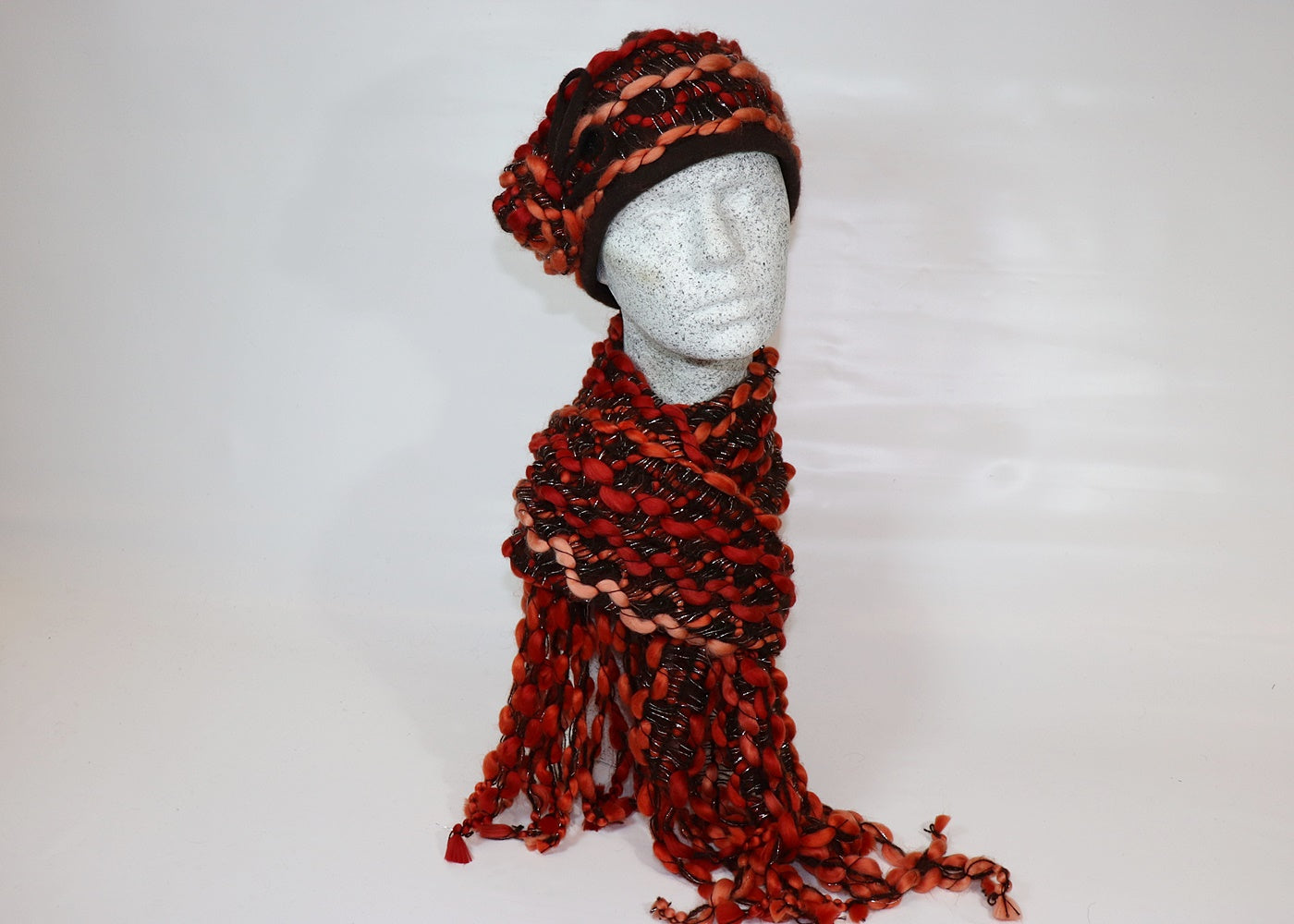 Knit set rust with lurex