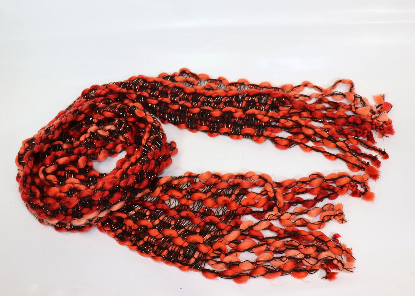 Knit set rust with lurex