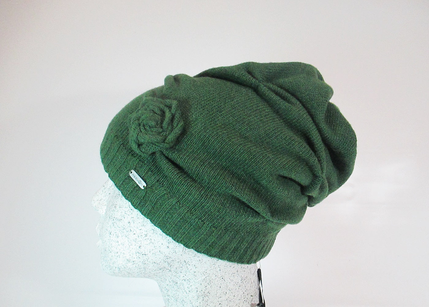 Cashmere wool slouch green