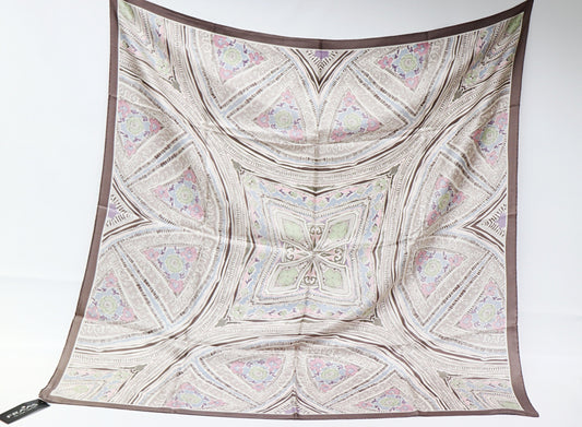Silk scarf pastel flowers