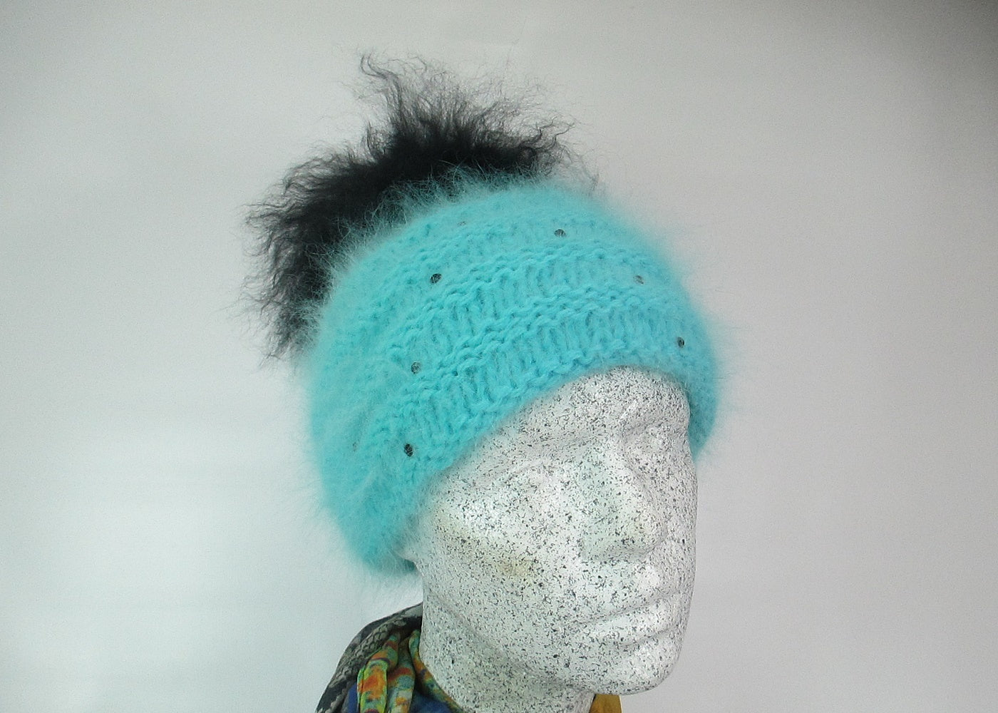Angora hat turquoise