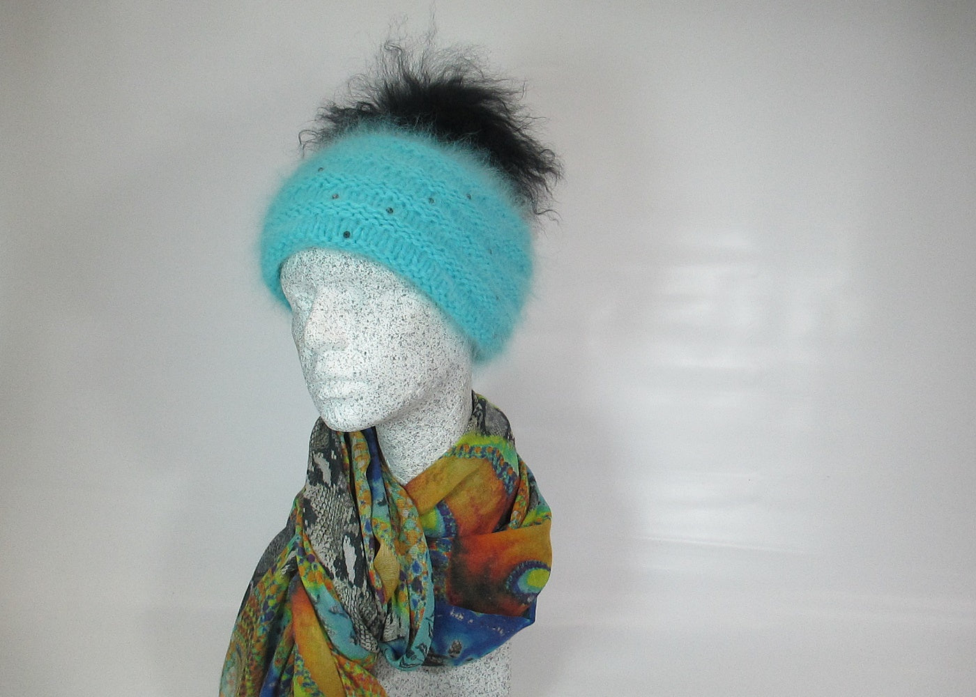 Angora hat turquoise