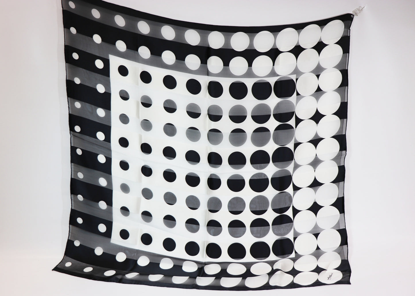Silk scarf chiffon dots