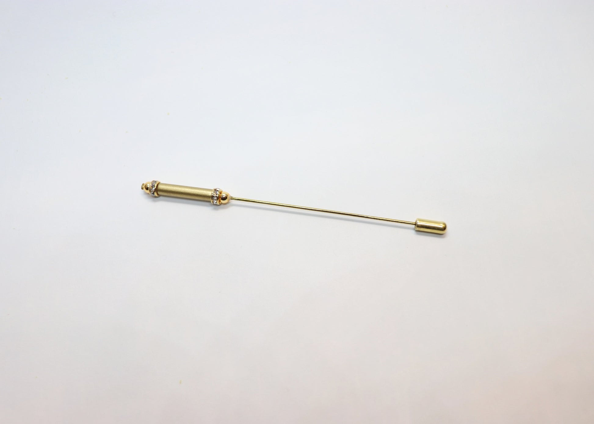 Hutnadel mit Stabperle und Strassrondellen - Hutmanufaktur Hanni-Modelle