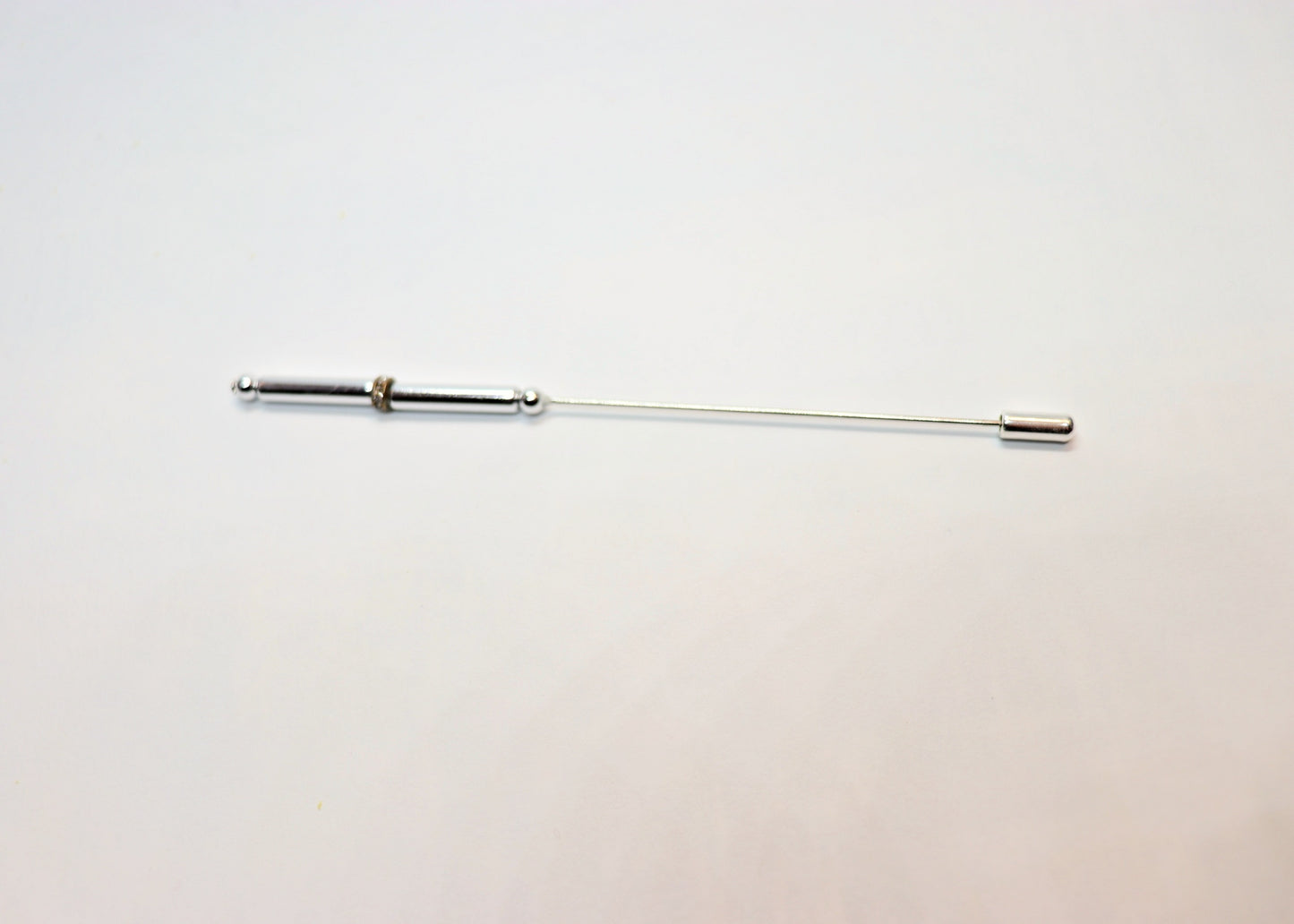 Hutnadel mit 2 Stabperlen und Strassrondellen - Hutmanufaktur Hanni-Modelle