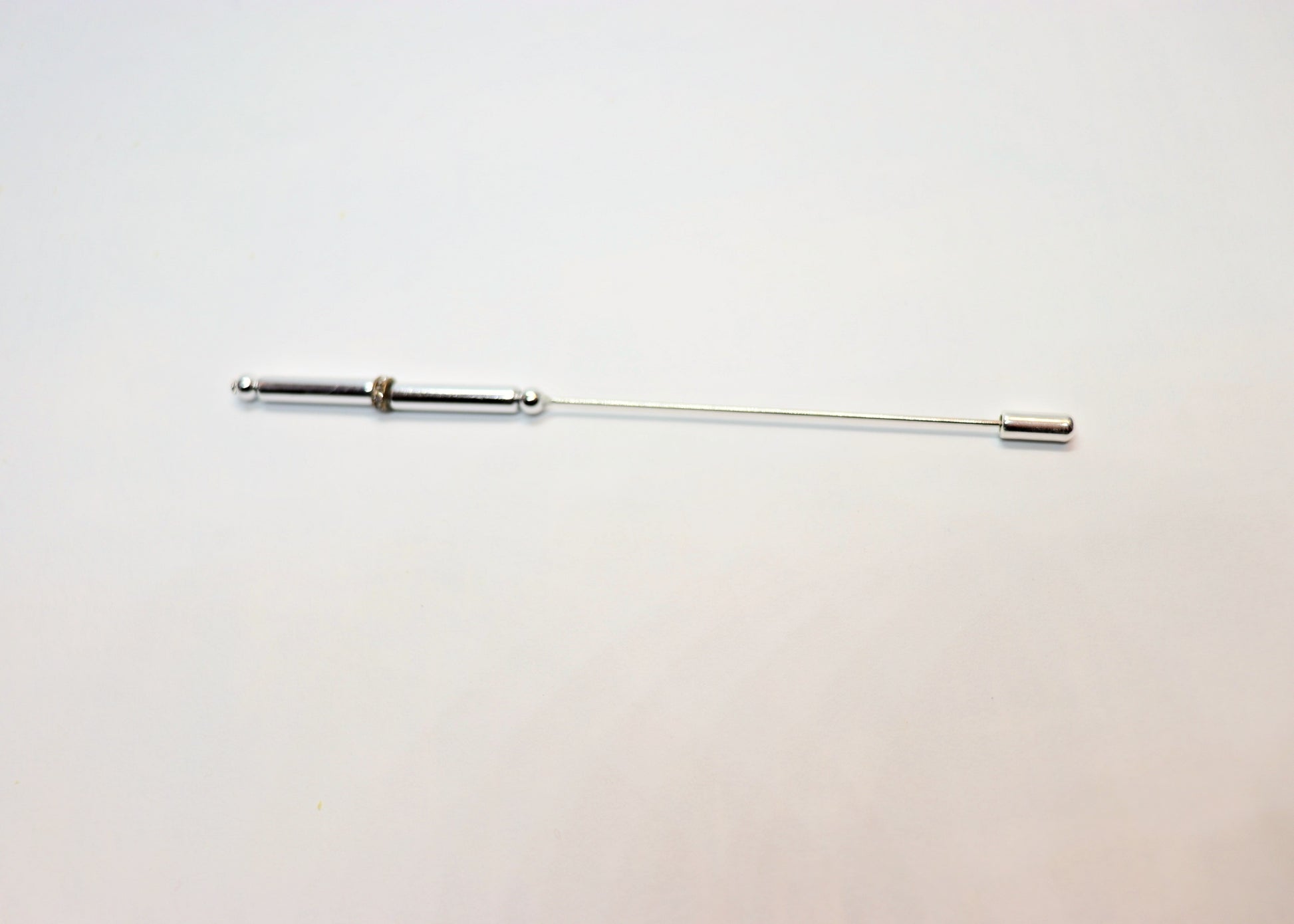 Hutnadel mit 2 Stabperlen und Strassrondellen - Hutmanufaktur Hanni-Modelle