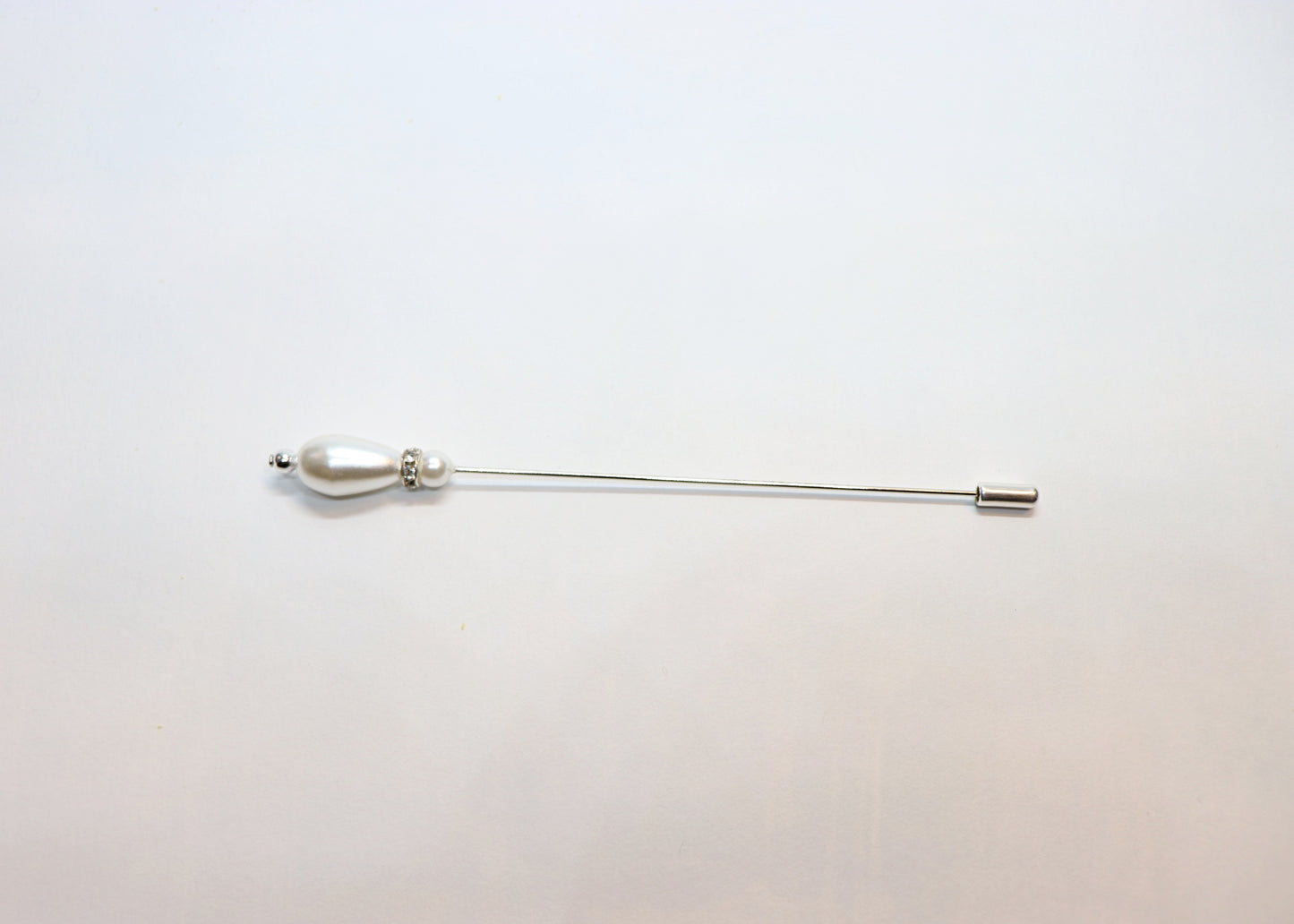 Hutnadel - Tropfenperle mit Strassrodell - Hutmanufaktur Hanni-Modelle