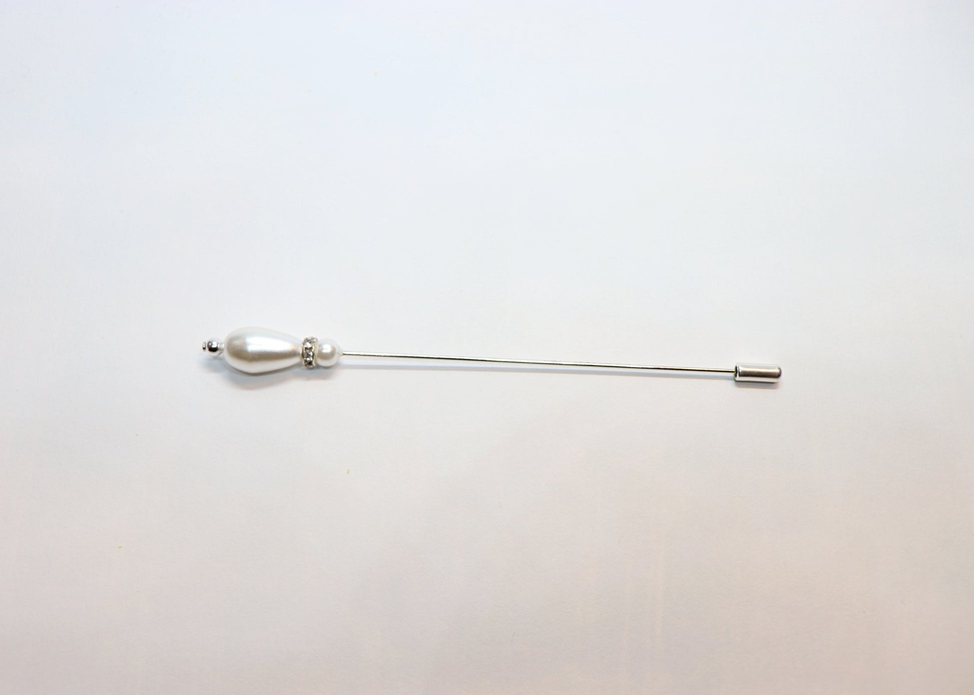 Hutnadel - Tropfenperle mit Strassrodell - Hutmanufaktur Hanni-Modelle