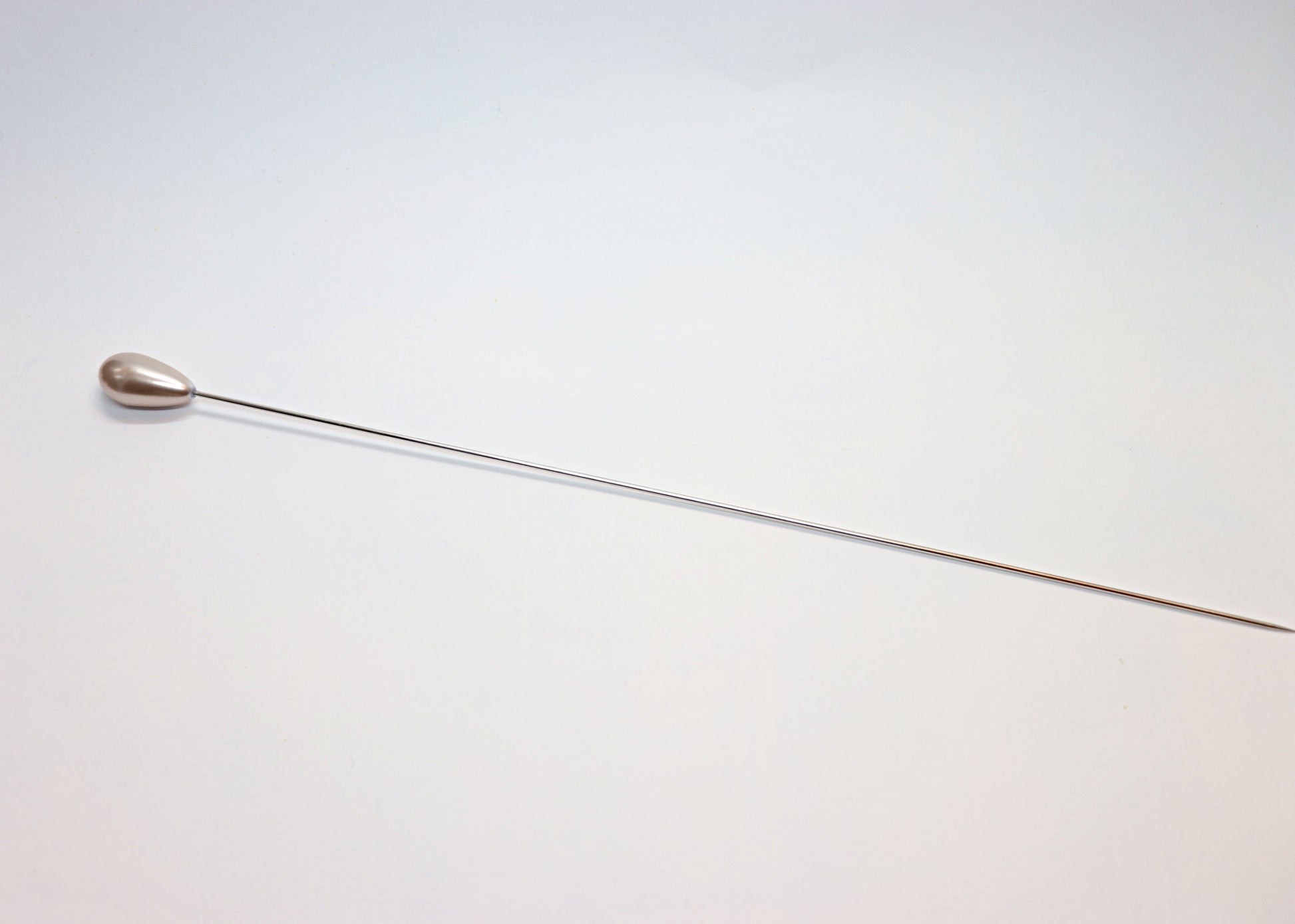 Hutnadel 30 cm mit großer Tropfenperle - Hutmanufaktur Hanni-Modelle