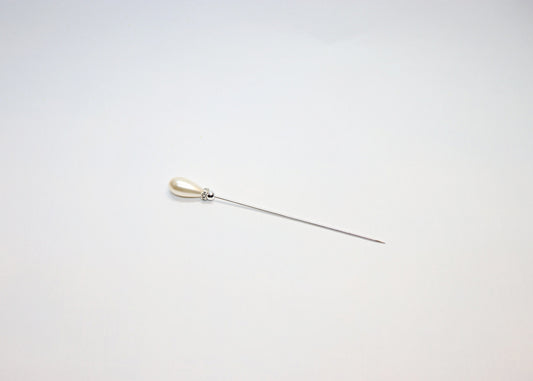 Hutnadel 10 cm mit Perle und Strass - Hutmanufaktur Hanni-Modelle