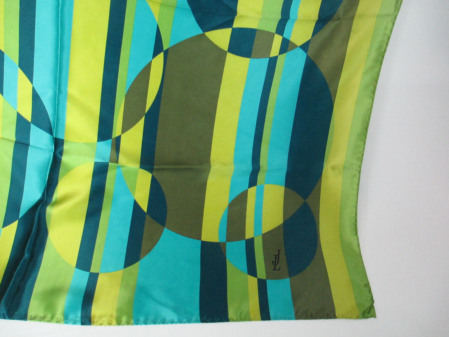 Seidentuch Streifen und Kreise - Hutmanufaktur Hanni-Modelle