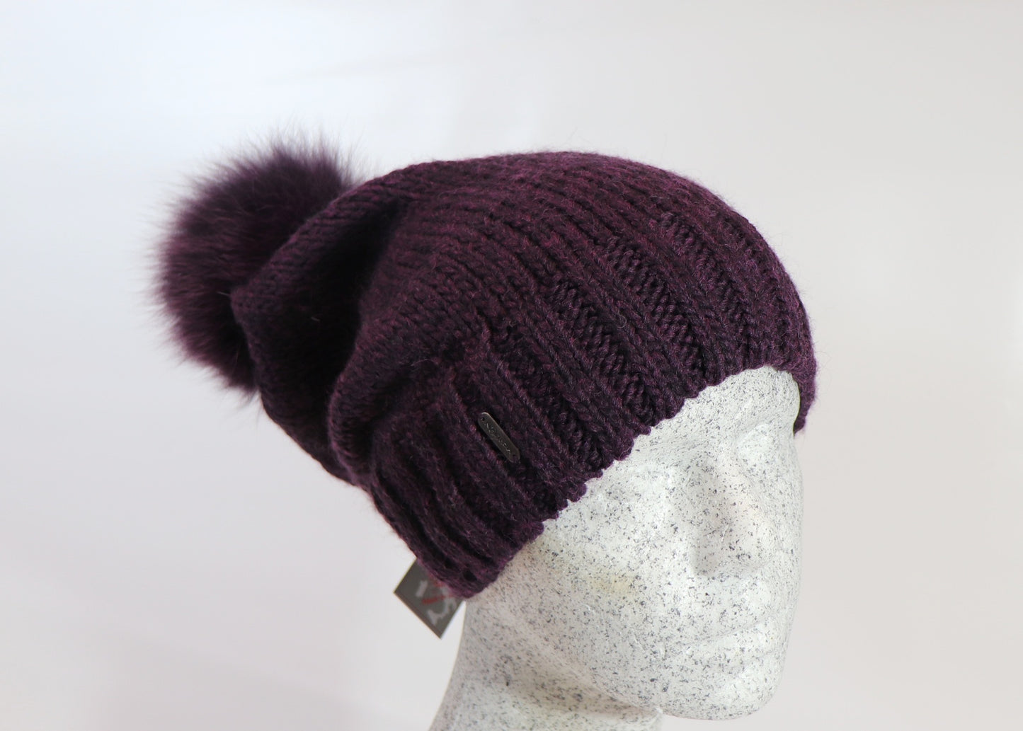 Alpaca - Woll - Slouch mit Fuchsbommel - Hutmanufaktur Hanni-Modelle