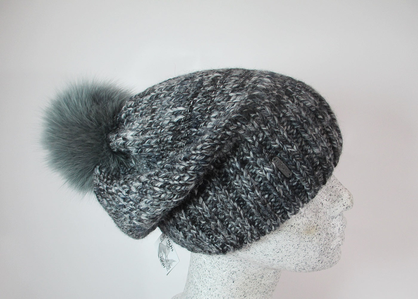 Grinta Slouch mit Fuchsbommel - Hutmanufaktur Hanni-Modelle
