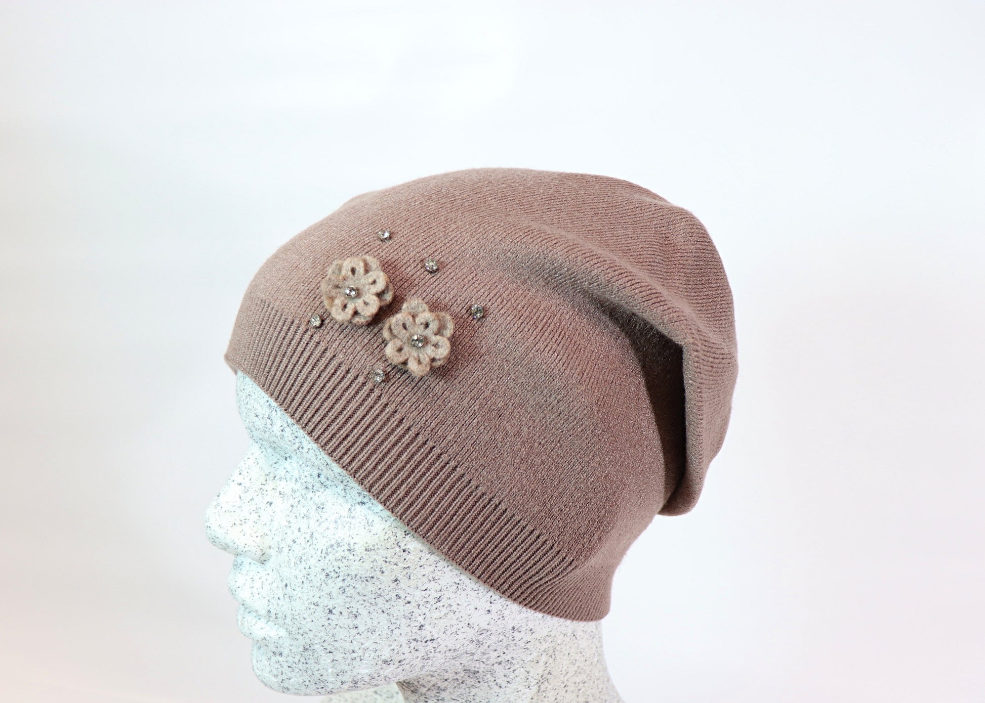 Beanie mit Strass - Hutmanufaktur Hanni-Modelle