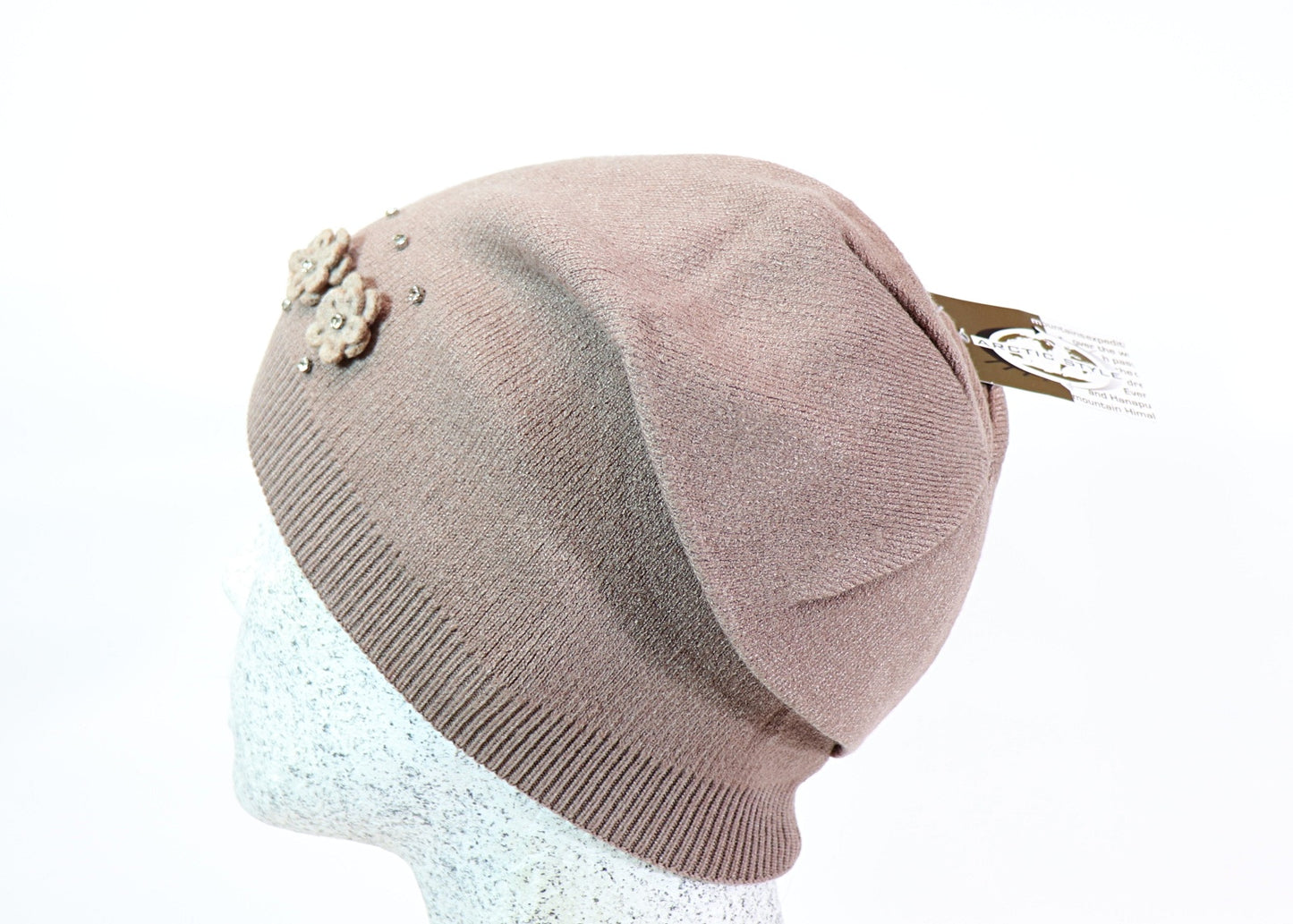 Beanie mit Strass - Hutmanufaktur Hanni-Modelle