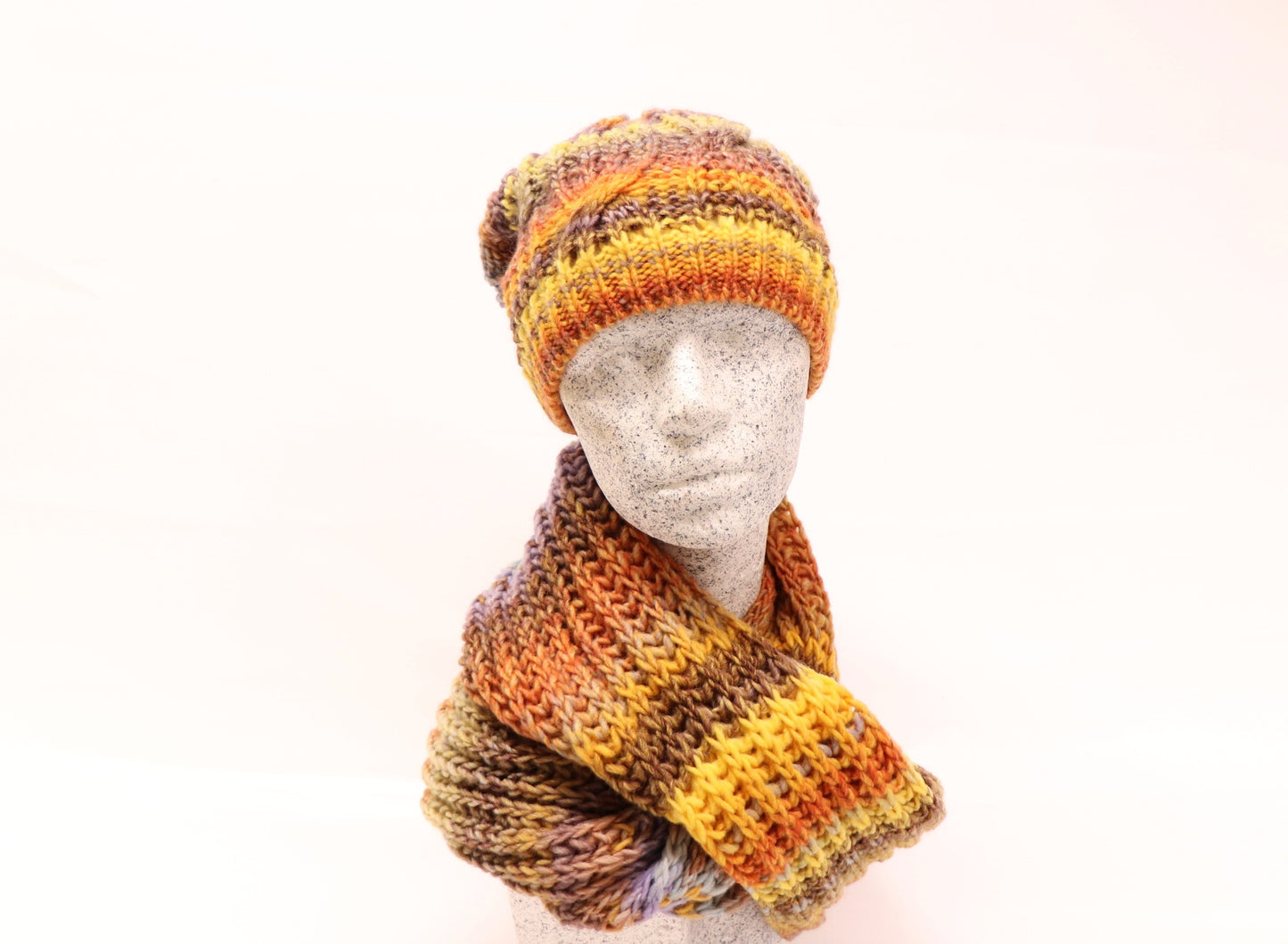 Strickset Slouch mit Loop - Hutmanufaktur Hanni-Modelle