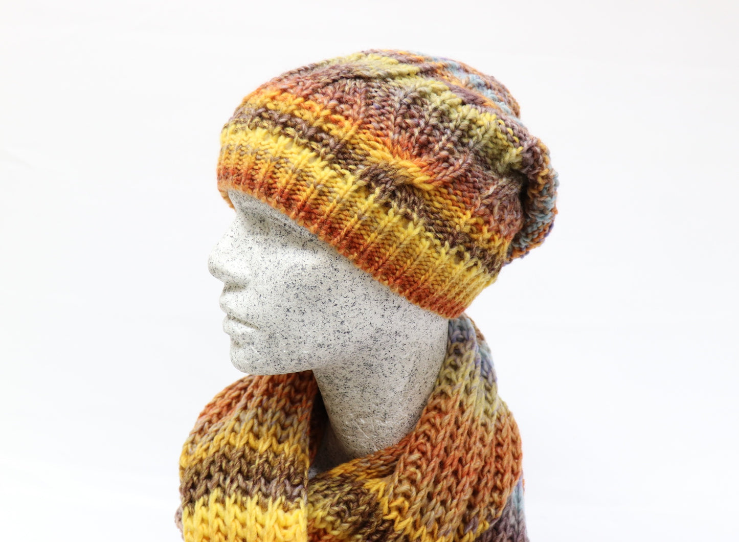 Strickset Slouch mit Loop - Hutmanufaktur Hanni-Modelle