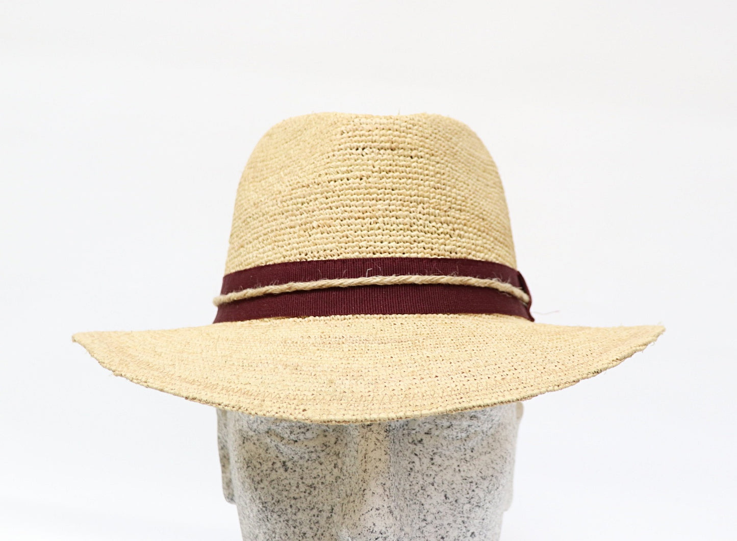 Men's straw hat - crochet raffia