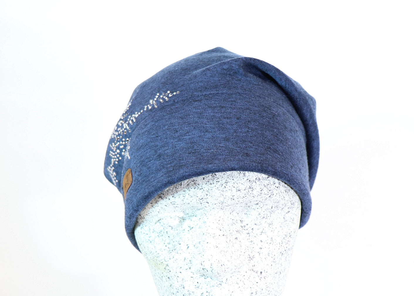 Jersey Beanie mit Strass - Hutmanufaktur Hanni-Modelle