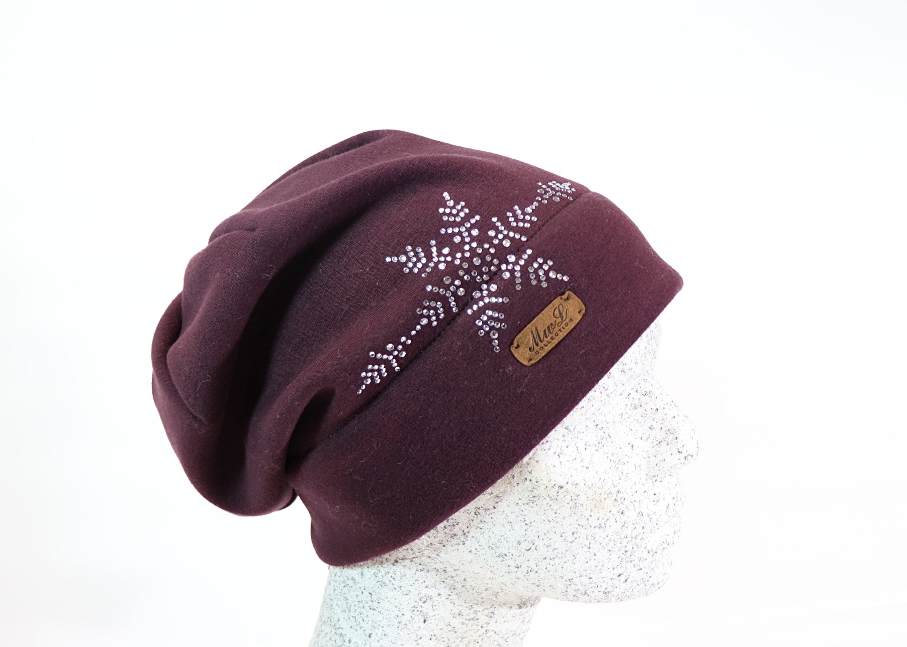 Jersey Beanie mit Strass - Hutmanufaktur Hanni-Modelle
