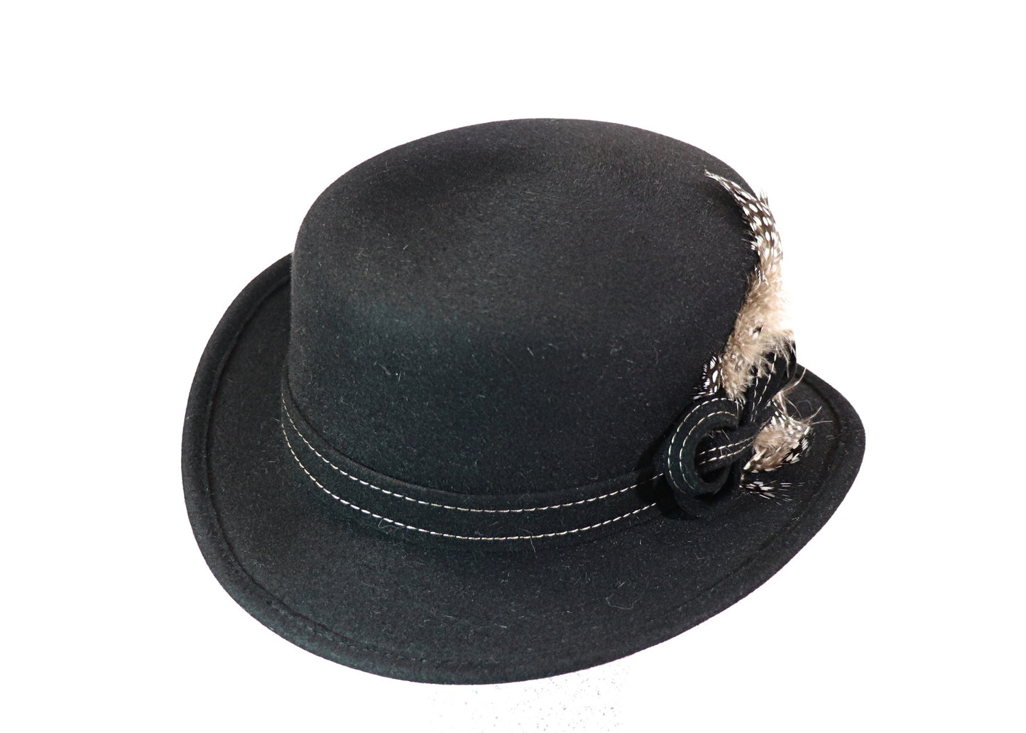 Siri - small black felt hat