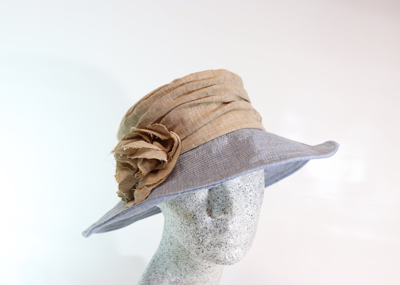 Linen hat crinkled look