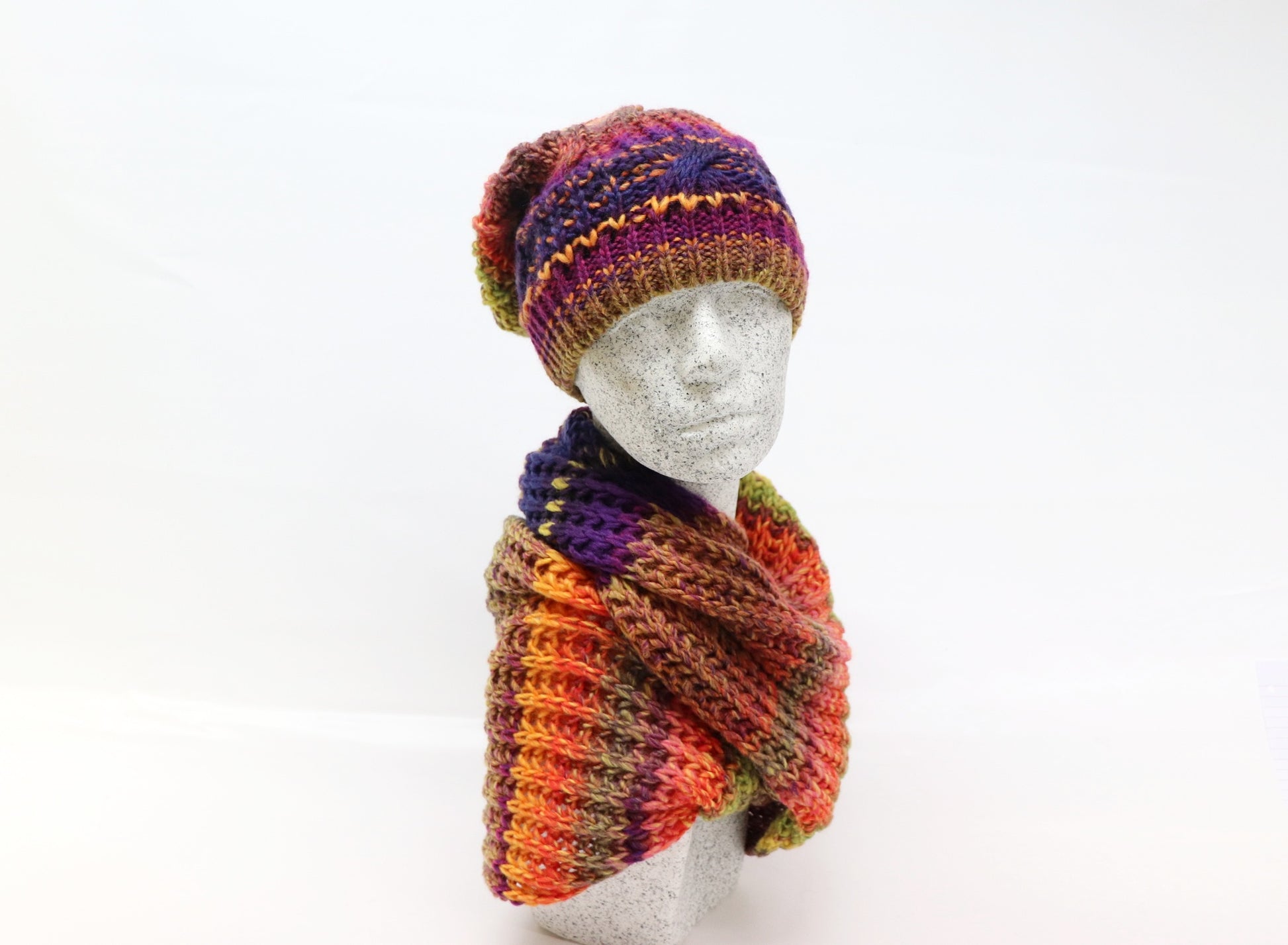 Strickset Slouch mit Loop - Hutmanufaktur Hanni-Modelle