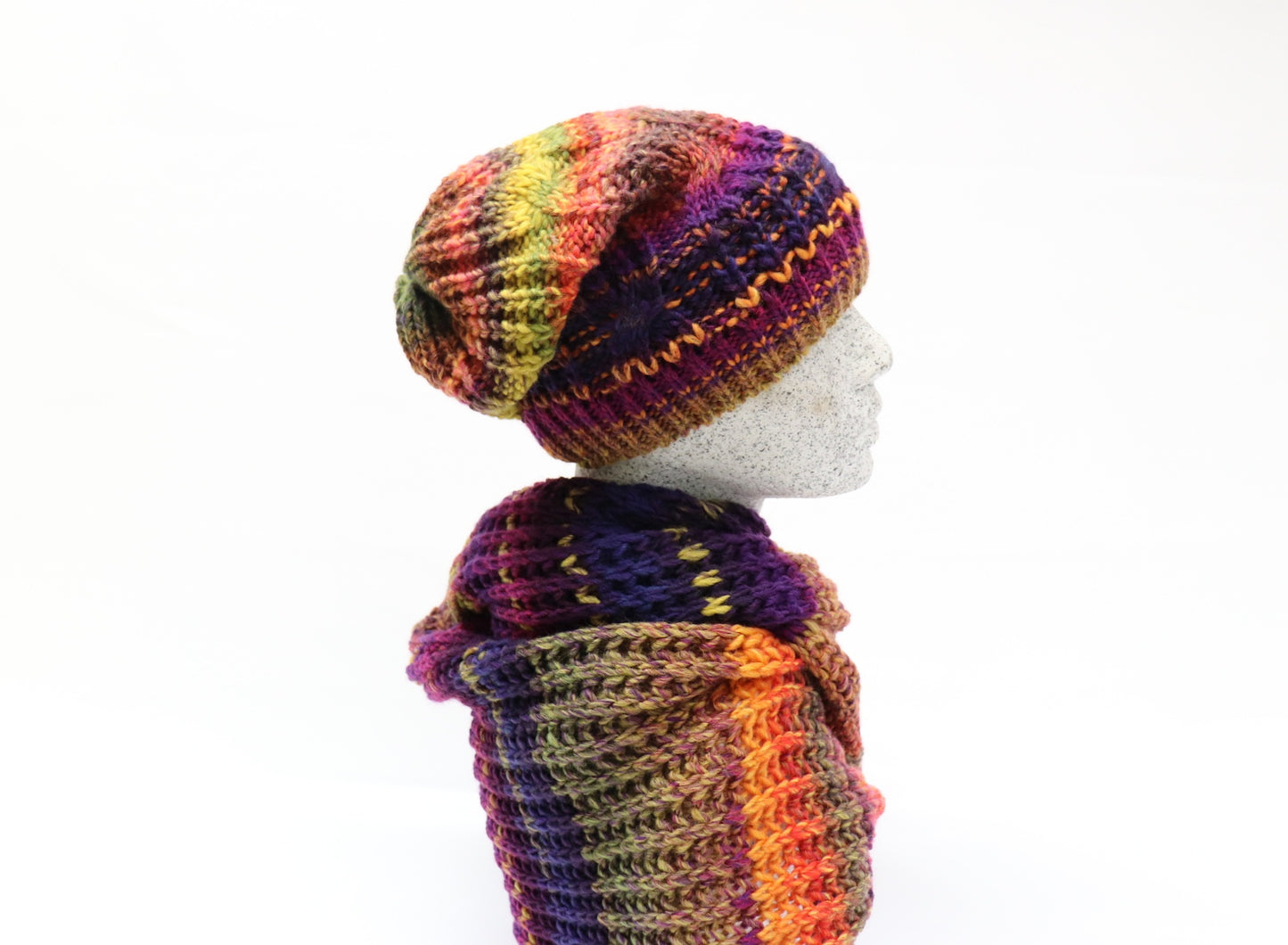 Strickset Slouch mit Loop - Hutmanufaktur Hanni-Modelle