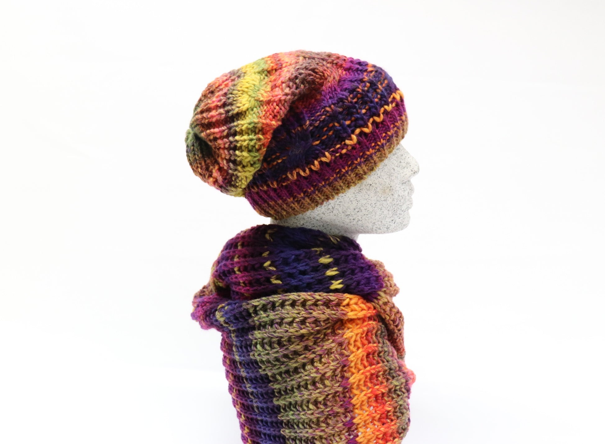 Strickset Slouch mit Loop - Hutmanufaktur Hanni-Modelle