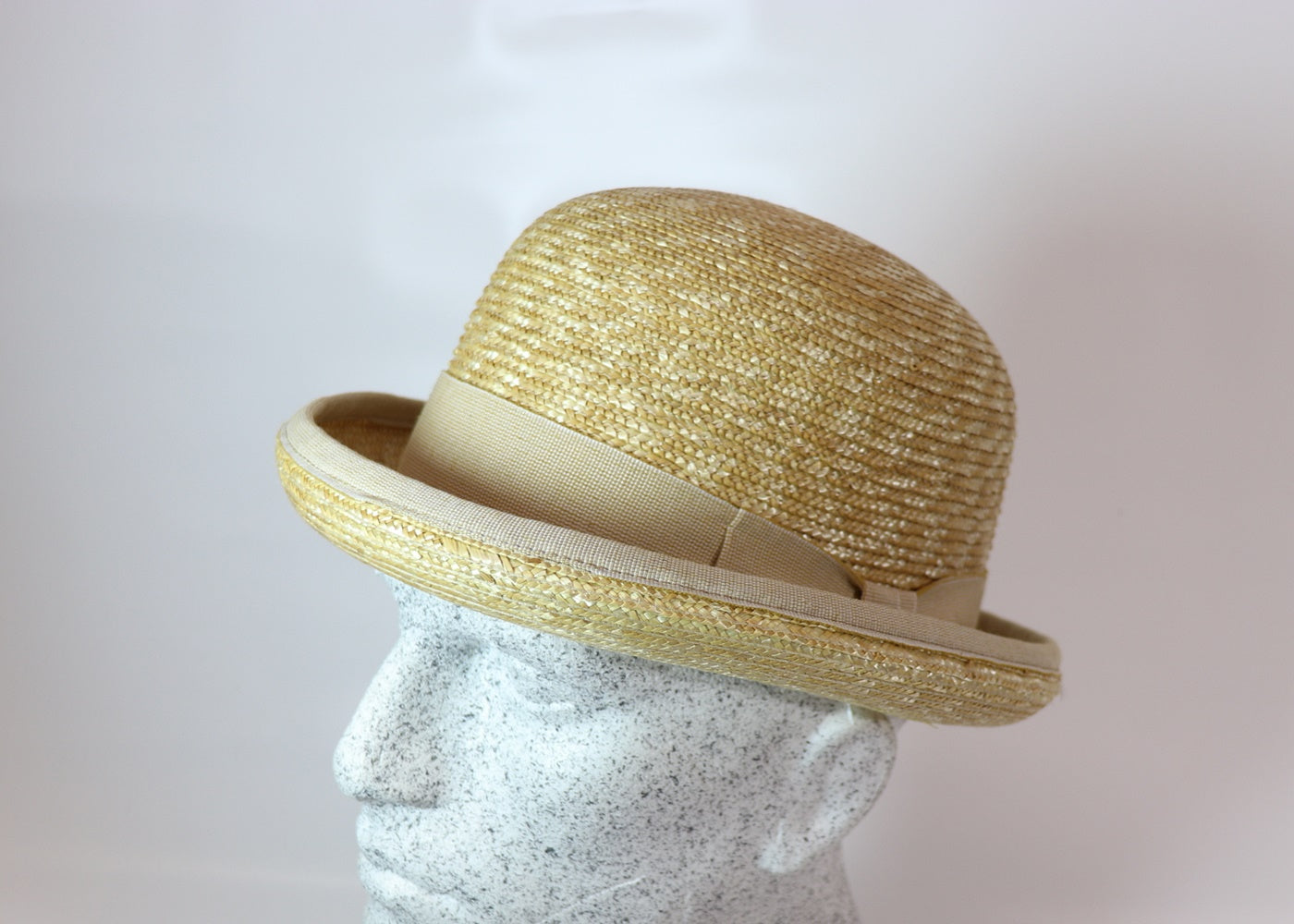 Strohmelone mit natur Band - Hutmanufaktur Hanni-Modelle