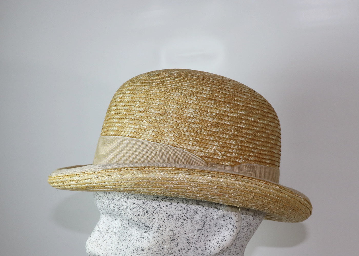 Strohmelone mit natur Band - Hutmanufaktur Hanni-Modelle