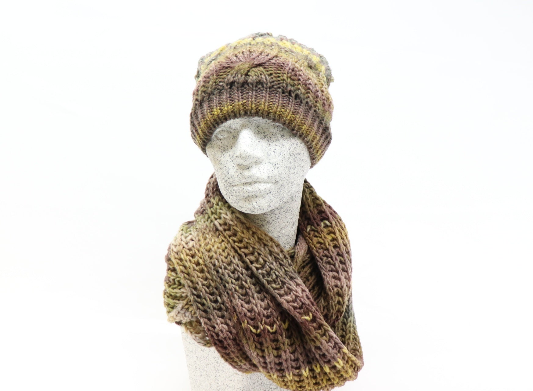 Strickset Slouch mit Loop - Hutmanufaktur Hanni-Modelle