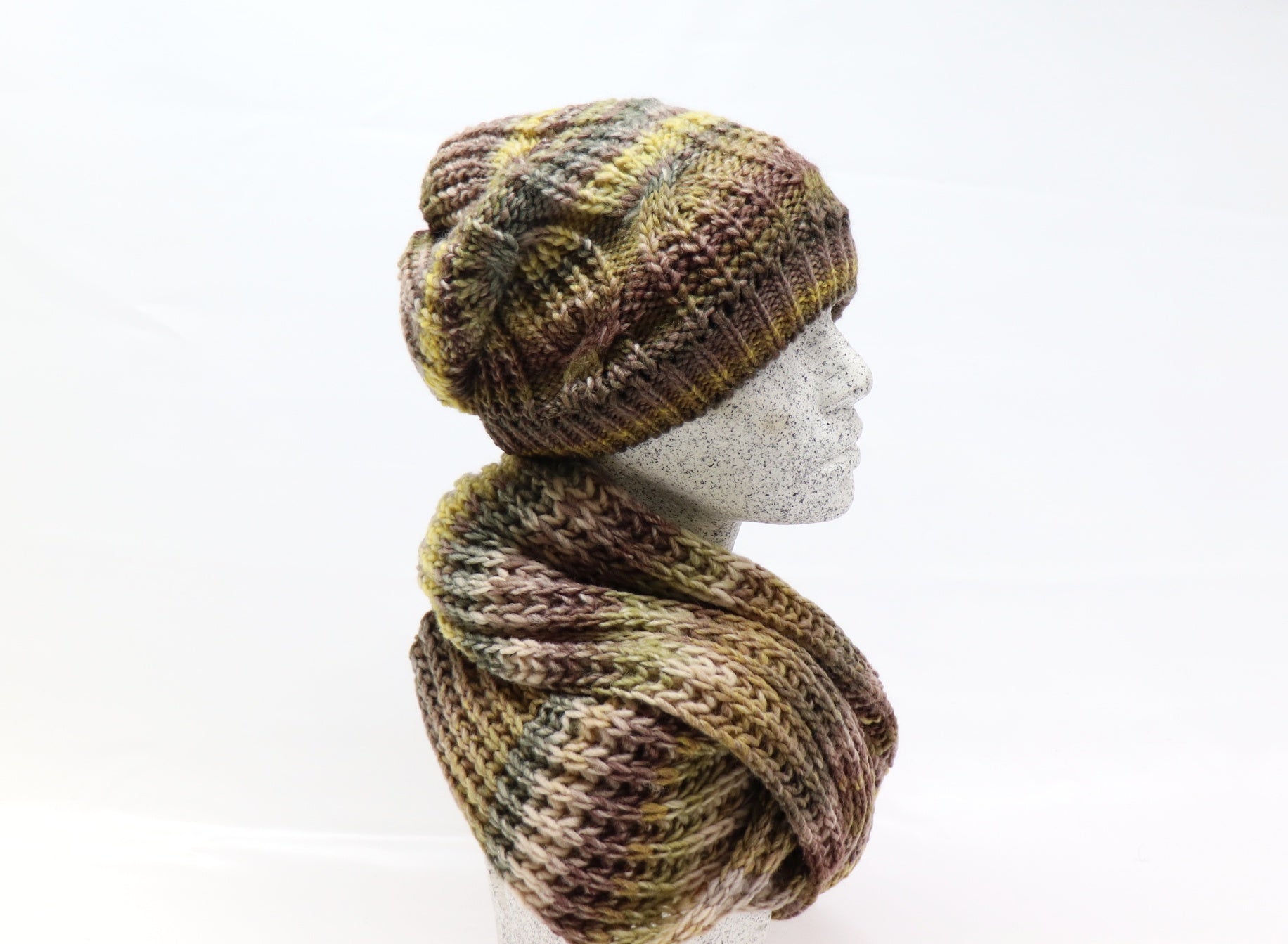 Strickset Slouch mit Loop - Hutmanufaktur Hanni-Modelle