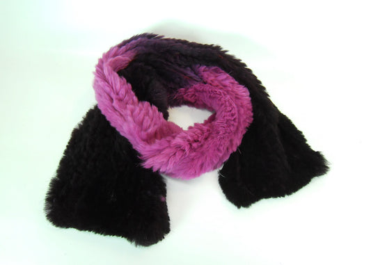 Schal Rex - Kanin  pink - lila - Hutmanufaktur Hanni-Modelle