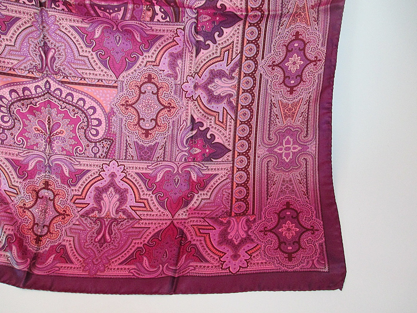 Seidentuch pink - lila - rose - Hutmanufaktur Hanni-Modelle