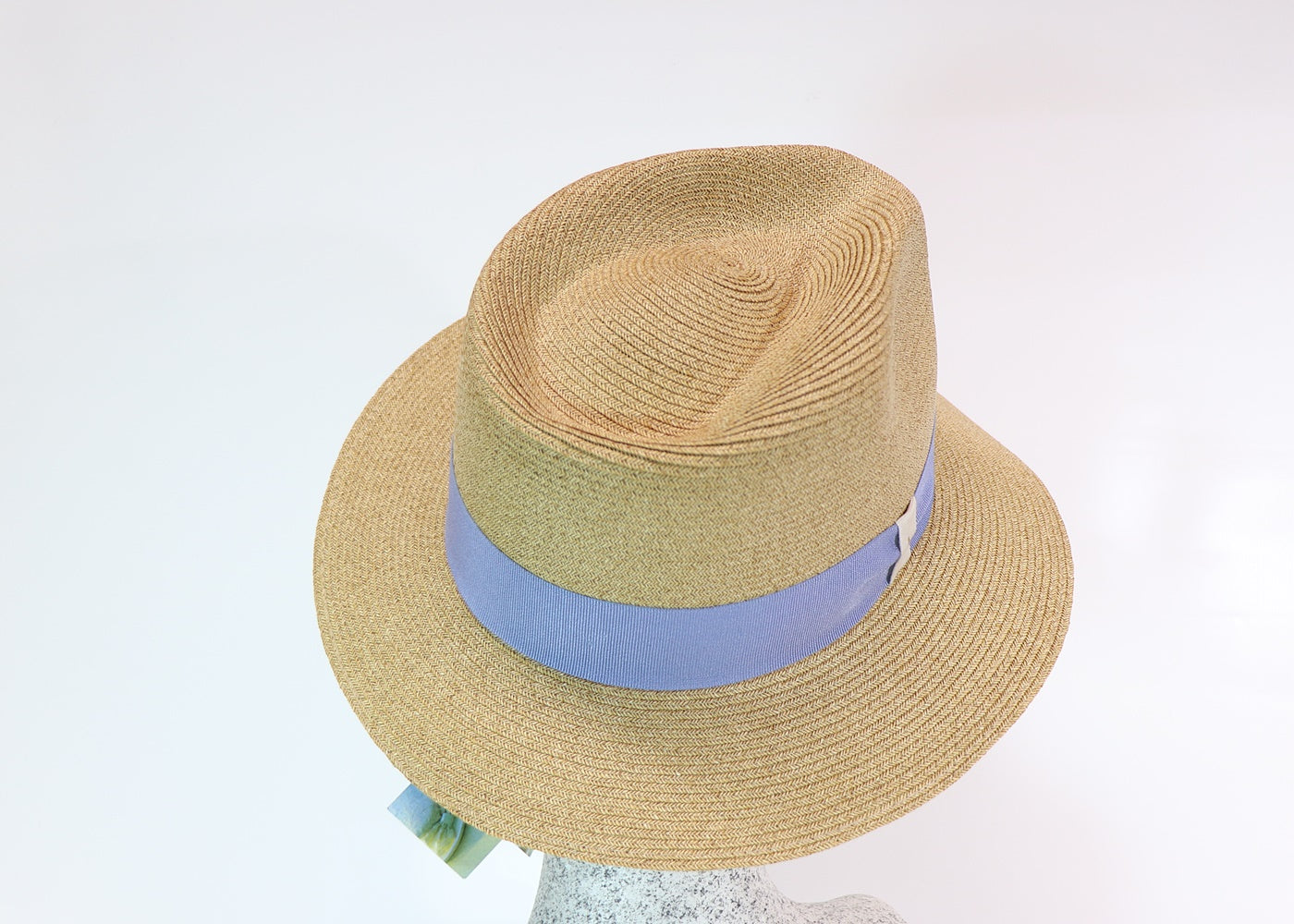 Braided straw hat men's style natural