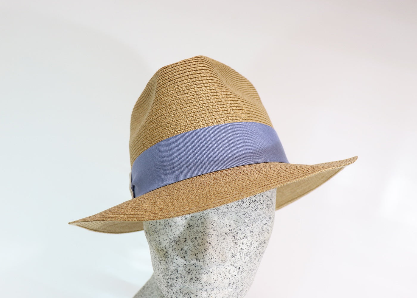 Braided straw hat men's style natural