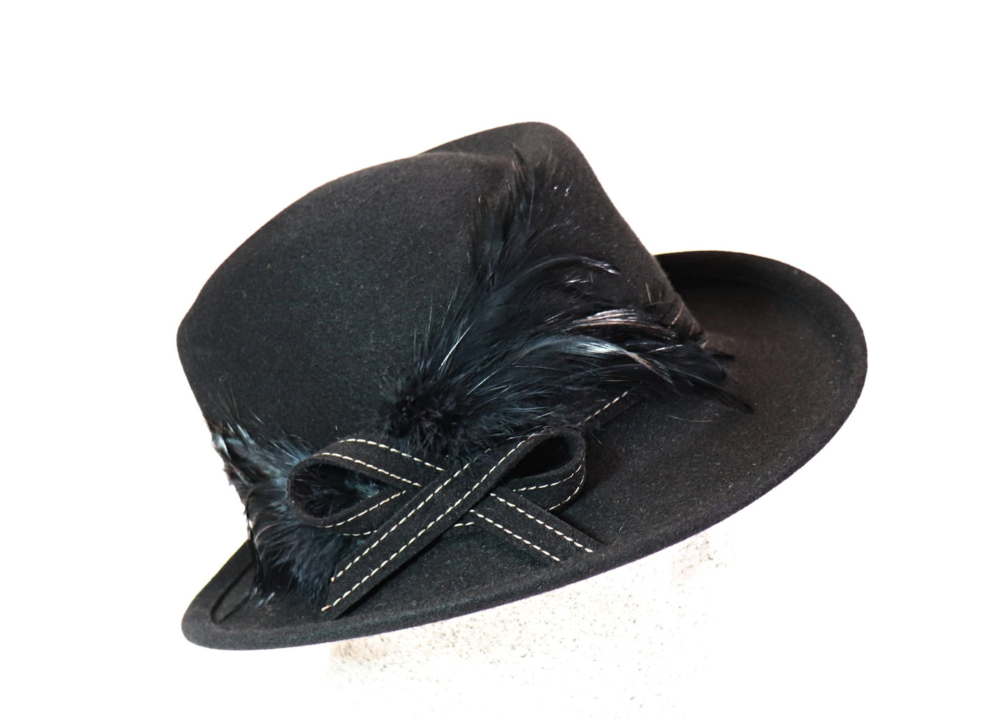 black felt hat - Sibille