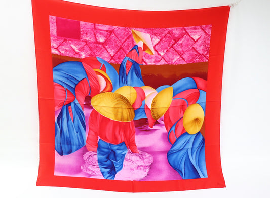 Silk scarf Longji