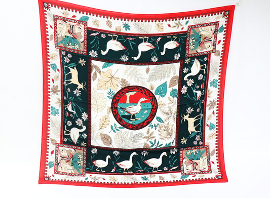 Silk scarf geese