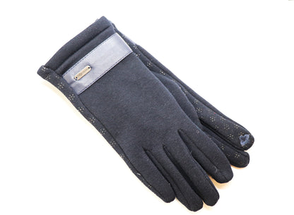 Ladies fabric gloves with knobs