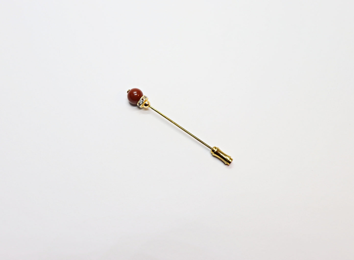 Hat pin with semi-precious stone