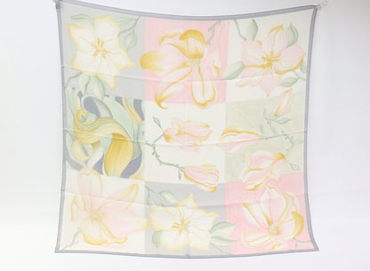 Silk scarf magnolias