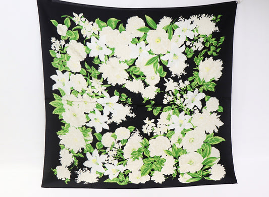 Silk scarf peonies