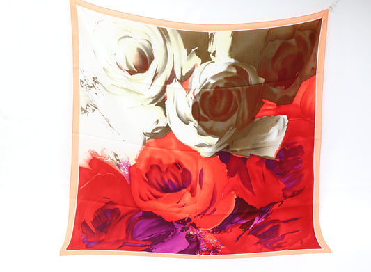 Silk scarf roses