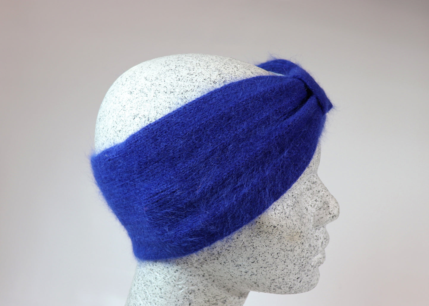 Angora headband with bow