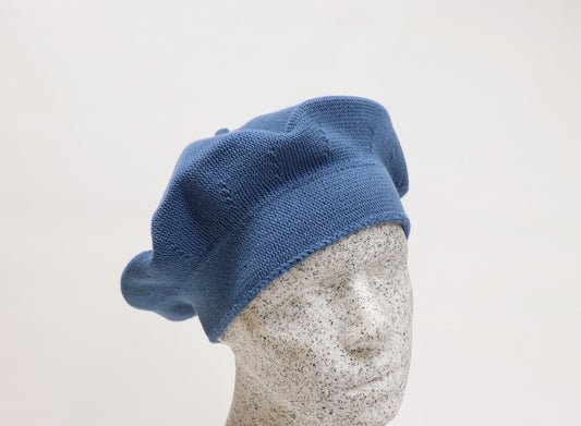 Sommerbaske mit Strickbund - Hutmanufaktur Hanni-Modelle