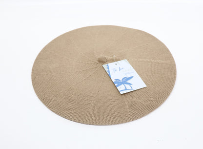 Sommerbaske mit Strickbund - Hutmanufaktur Hanni-Modelle
