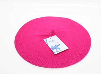 Sommerbaske mit Strickbund - Hutmanufaktur Hanni-Modelle